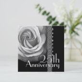 25e OPLEIDING Jubileum - SILVER Roos Kaart (Staand voorkant)