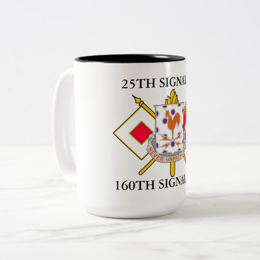 25E SIGNAAL BATTALION 160E SIGNAAL BRIGADE  TWEEKLEURIGE KOFFIEMOK (Voorkant links)