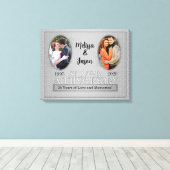 25e Silver Annivsersary Photo Collage Canvas Afdruk (Insitu (Houten vloer))