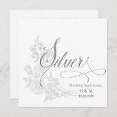 25e Silver-Jubileum met datum en Initialen Kaart (Voorkant / Achterkant)