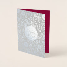 25e Silver Jubileum Real Folie Wenskaarten