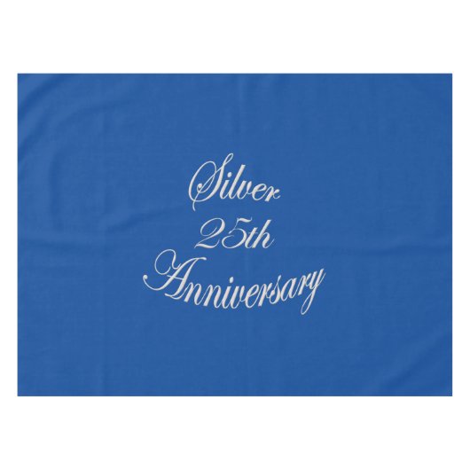 25e Silver Jubileum Tablecloth Tafelkleed (Voorkant (Horizontaal))