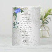 25e Silver-verjaardagsuitnodiging Kaart (Staand voorkant)