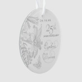 25e Silver Wedding Jubileum - Aangepaste keepslag Ornament (voorkant)