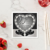 25e Silver Wedding Jubileum Party Servetten (Insitu)