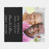 25e trouwdag foto moderne elegant fleece deken (Voorkant (Horizontaal))