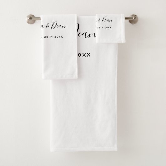 25e trouwdag met eucalyptus baard bad handdoek (Insitu)