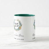 25e trouwdag met eucalyptus baard mok (Midden)