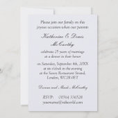 25e trouwdag. Witte orhcids Kaart (Achterkant)