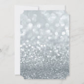 25e trouwdag zilveren glitterend hart kaart (Achterkant)