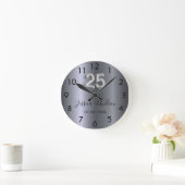25e trouwdag zilveren namen ronde klok (Huis)