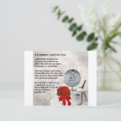 25e trouwechtgenoot gedicht briefkaart (Staand voorkant)