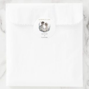25e trouwjubileum erfstuk viering ronde sticker
