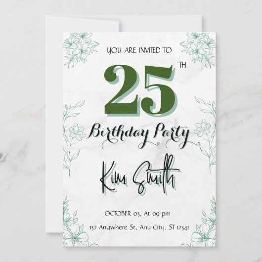25e uitnodiging (Voorkant)