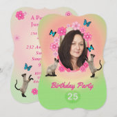 25e uitnodiging van de Birthday Party (Voorkant / Achterkant)