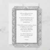 25e uitnodiging van het Jubileum | FAUX Silver Gli (Achterkant)