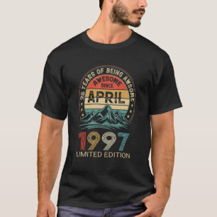 25e verjaardag 25 jaar oud Geweldige sinds april 1 T-shirt