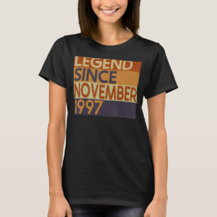 25e verjaardag 25 jaar oude leggende sinds 1 novem t-shirt