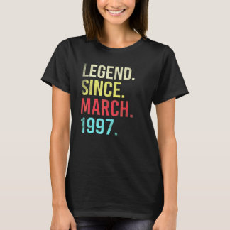 25e verjaardag 25-jarige legende sinds maart 1997 t-shirt