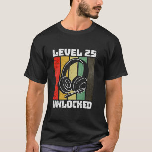 25e Verjaardag Cadeau 25 jaar oud Niveau 25 Ontgre T-shirt