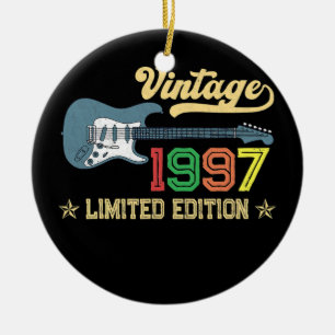 25e verjaardag cadeaus voor mannen gitaarlover keramisch ornament