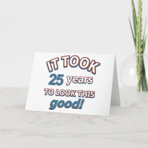 25e verjaardag design kaart