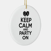 25e verjaardag design keramisch ornament (Rechts)