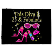 25E VERJAARDAG FABULOUS DIVA DESIGN LARGE CADEAUZAKJE (Achterkant)