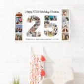 25e verjaardag feest nummer 25 fotocollage spandoek (Insitu)