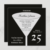 25e Verjaardag Feest Uitnodiging 25e Verjaardag Ba (Voorkant / Achterkant)