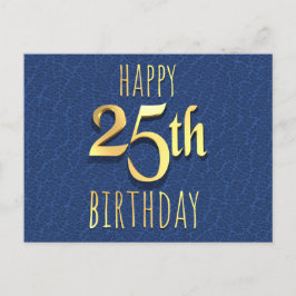 25e verjaardag feestdagenkaart
