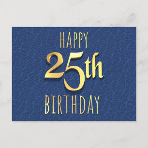 25e verjaardag feestdagenkaart