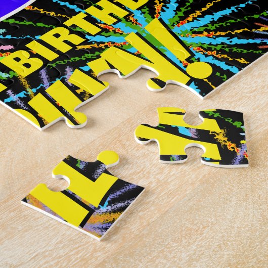 25e verjaardag: Fun, kleurrijk gevuurwerk Legpuzzel (Zijkant)