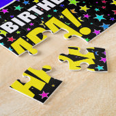 25e verjaardag — Fun, kleurrijk Star Field Pattern Legpuzzel (Zijkant)