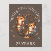 25e verjaardag  hamsters Drijven elkaar gek Briefkaart (Voorkant)