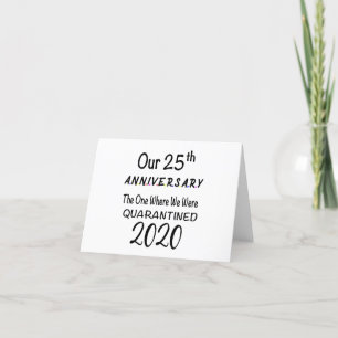 25e verjaardag in quarantaine 2020 bedankkaart