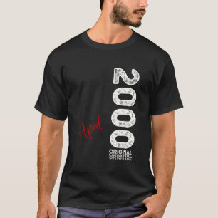25e verjaardag man origineel april 2000 25 jaar ma t-shirt