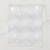 25e verjaardag zilveren glitter budgetuitnodiging (Achterkant)