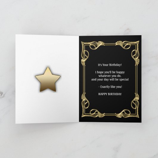 25e verjaardagskaart met goud en bubbels kaart (Binnen)