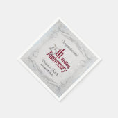 25e Zilver en Bourgogne Jubileum - Aanpassen Servetten (Hoek)