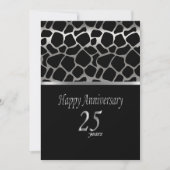 25e Zilver Jubileum - Giraffe Pattern Invitati Kaart (Voorkant)