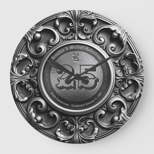 25e Zilver Jubileum Grote klok (Voorkant)