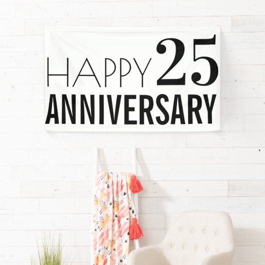 25e Zilverbruiloft Jubileum Partij   Spandoek (Insitu)