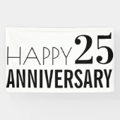 25e Zilverbruiloft Jubileum Partij   Spandoek (Horizontaal)