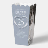25e zilveren bruiloft jubileum hart bedankdoosjes (Voorkant)