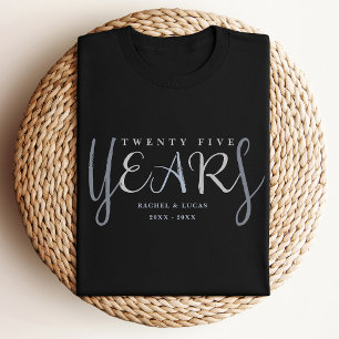 25e zilveren huwelijksjubileum cadeau t-shirt