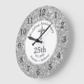 25e zilveren huwelijksjubileum Glitter Religieus Grote Klok (Hoek)