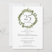 25e Zilveren Huwelijksjubileum Surprise Party Slin Kaart (Voorkant)