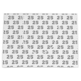 25e zilveren Jubileum verjaardagsgeschenktassen Large Cadeautasje