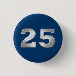25e ZilverJubileum Buttonnen Ronde Button 3,2 Cm